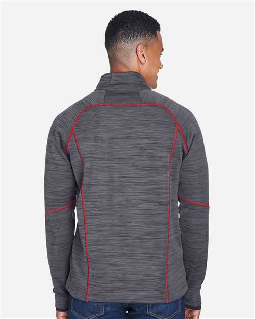 Men's Flux Mélange Bonded Fleece Jacket – On Model – Back