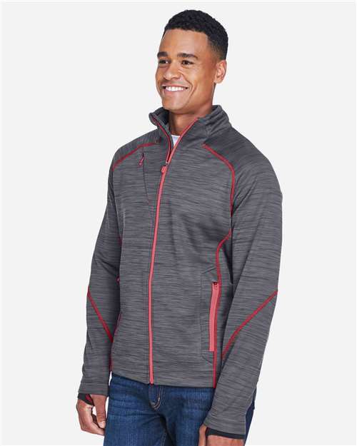 Men's Flux Mélange Bonded Fleece Jacket – On Model – Side