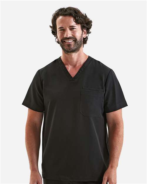 Men's Limitless V-Neck Stretch Scrub Top – On Model