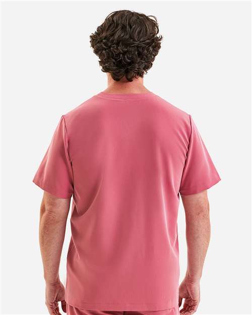 Men's Limitless V-Neck Stretch Scrub Top – On Model – Back