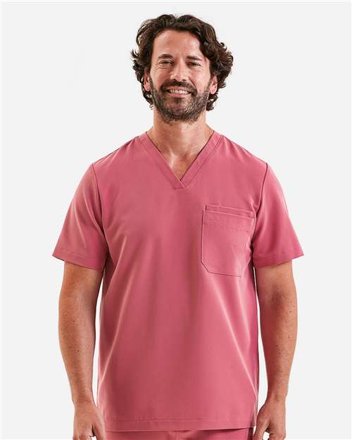 Men's Limitless V-Neck Stretch Scrub Top – On Model
