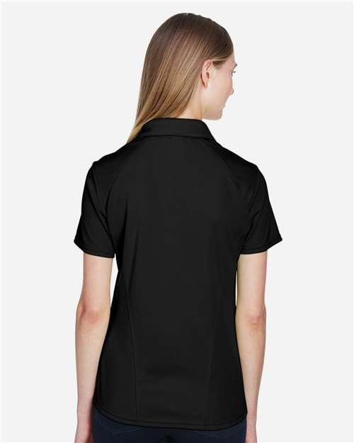 Women's Recycled Polyester Performance Pique Polo – On Model – Back
