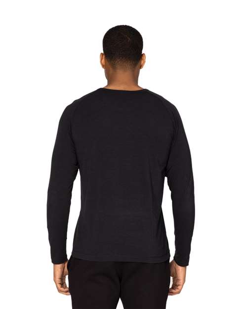 Unisex Impact Long-Sleeve T-Shirt – On Model – Back