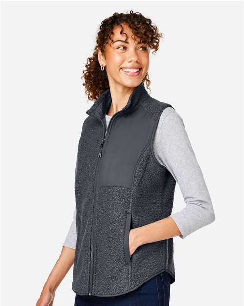 Women's Aura Sweater Fleece Vest – On Model – Side