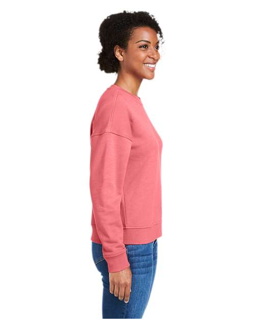 Women's Garment-Dyed Crewneck Sweatshirt – On Model – Side