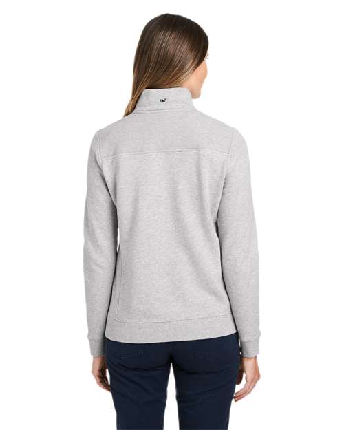 Women’s Collegiate Shep Quarter-Zip Sweatshirt – On Model – Back
