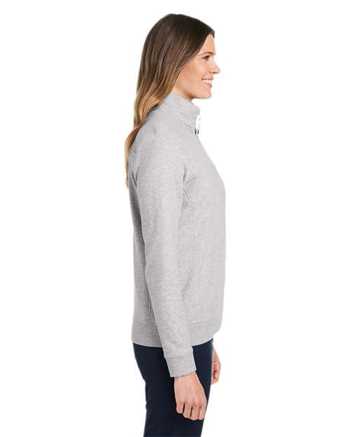 Women’s Collegiate Shep Quarter-Zip Sweatshirt – On Model – Side