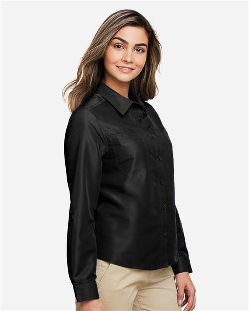 Women's Key West Performance Staff Shirt – On Model – Side