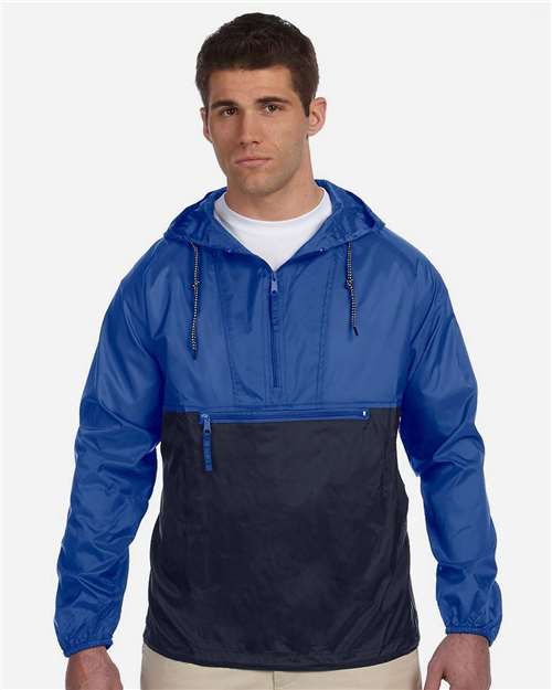Men's Packable Hooded Nylon Jacket
