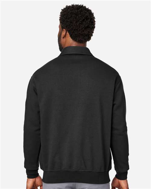 Unisex ClimaBloc™ Heavyweight Tactical Quarter-Zip Pullover – On Model – Back