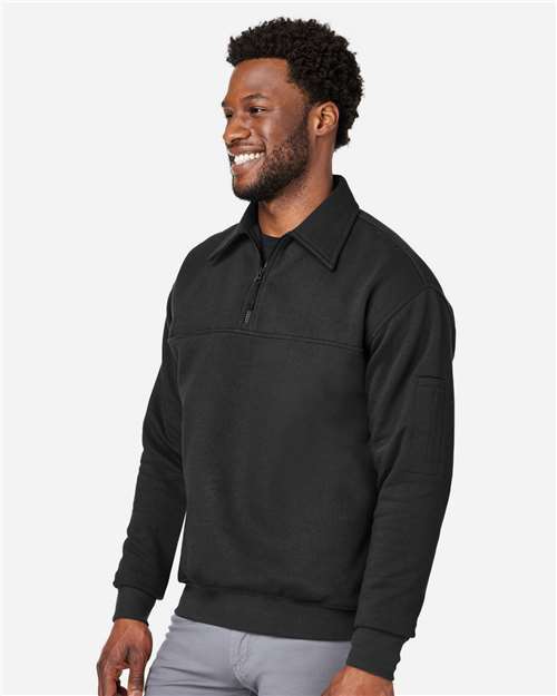 Unisex ClimaBloc™ Heavyweight Tactical Quarter-Zip Pullover – On Model – Side