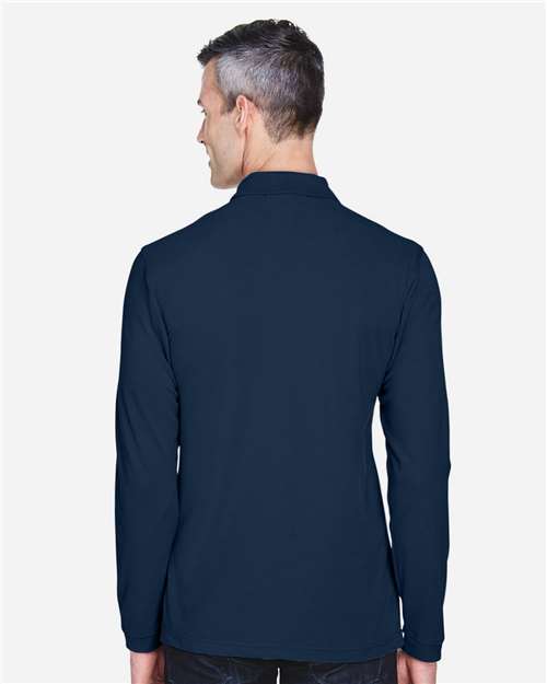Men's Easy Blend™ Long Sleeve Polo – On Model – Back