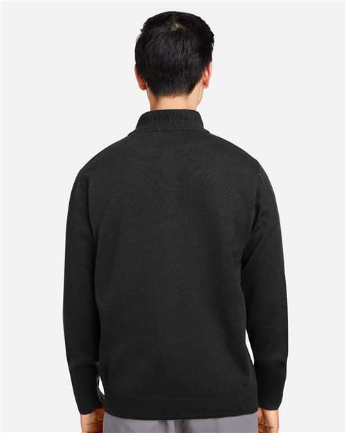 Unisex Pilbloc™ Quarter-Zip Pullover Sweater – On Model – Back