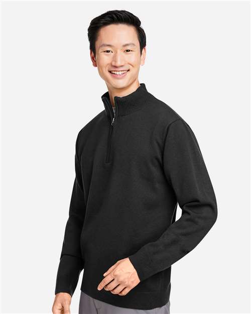 Unisex Pilbloc™ Quarter-Zip Pullover Sweater – On Model – Side