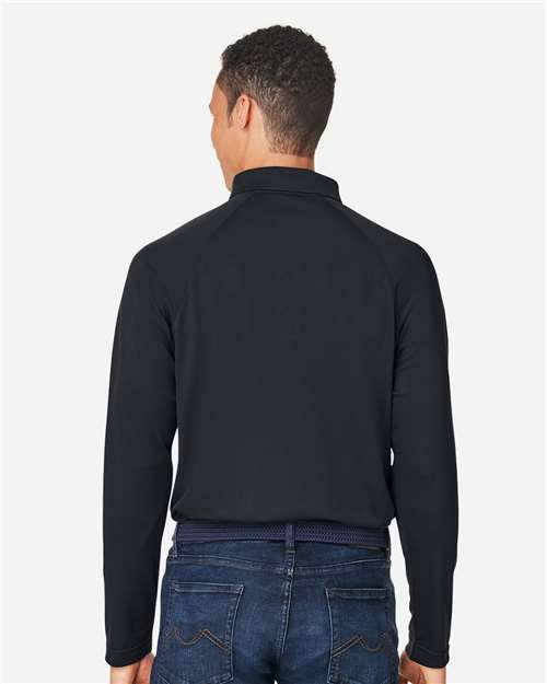 Men's Charge Snag and Soil Protect Long Sleeve Polo – On Model – Back