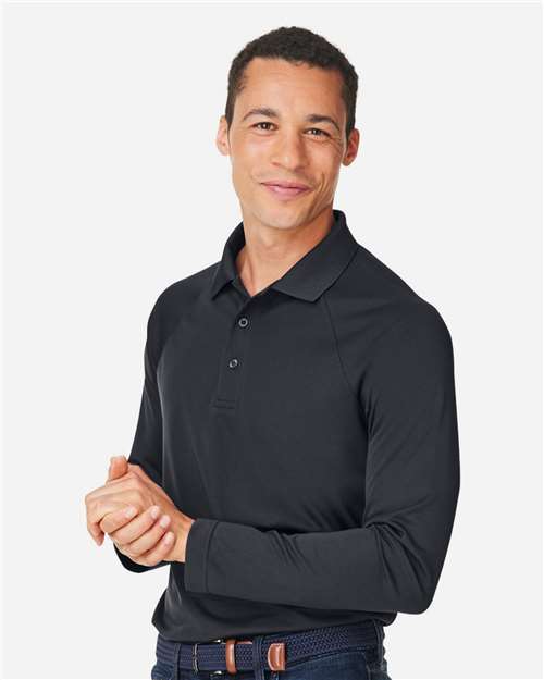 Men's Charge Snag and Soil Protect Long Sleeve Polo – On Model – Side