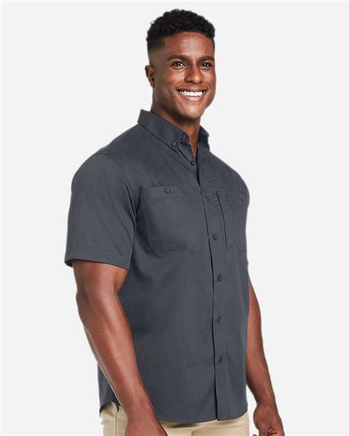 Men's Advantage IL Short Sleeve Work Shirt – On Model – Side
