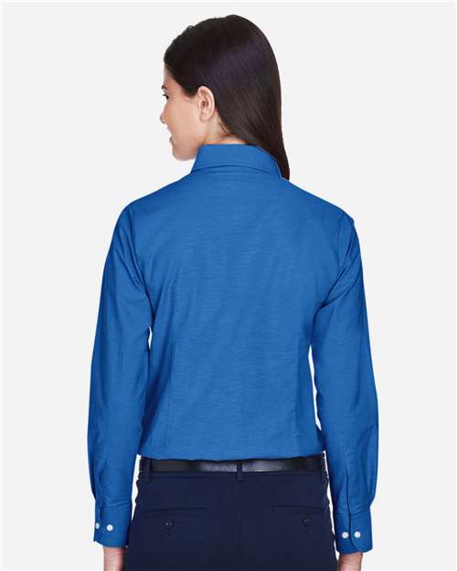 Women's Oxford Dress Shirt – On Model – Back