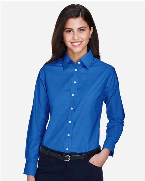 Women's Oxford Dress Shirt – On Model