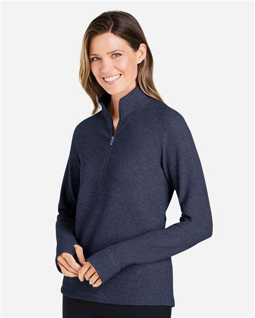 Women's Spirit Textured Quarter-Zip Pullover – On Model – Side