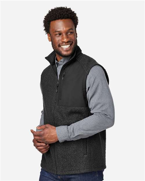 Men's Aura Sweater Fleece Vest – On Model – Side