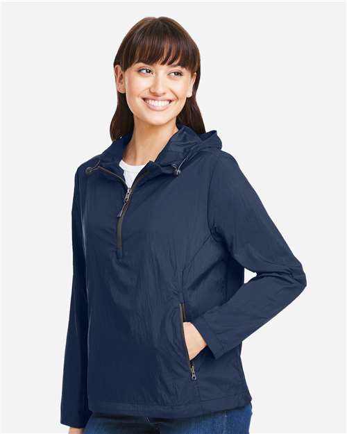 Women's Aura Lightweight Packable Anorak – On Model – Side
