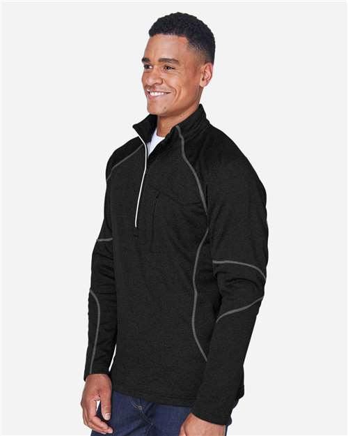 Men's Catalyst Performance Fleece Quarter-Zip Pullover – On Model – Side