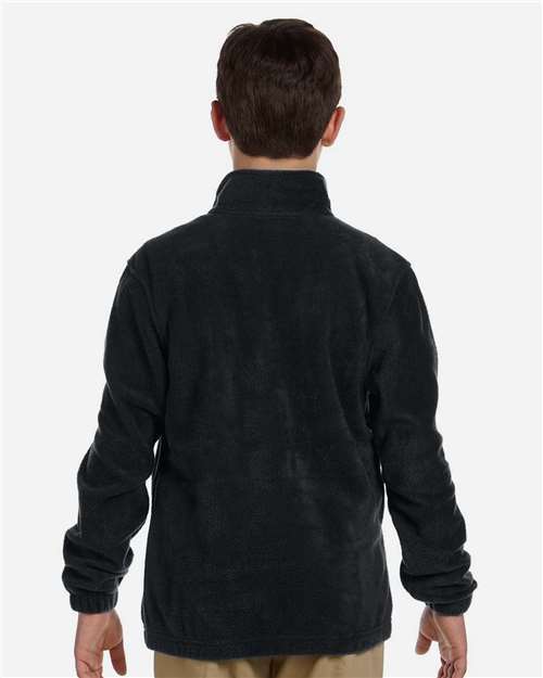 Youth Full-Zip Fleece – On Model – Back