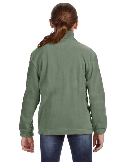 Youth Full-Zip Fleece – On Model – Back