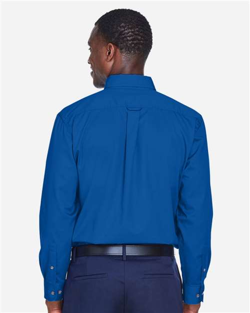 Men's Tall Easy Blend™ Twill Dress Shirt – On Model – Back
