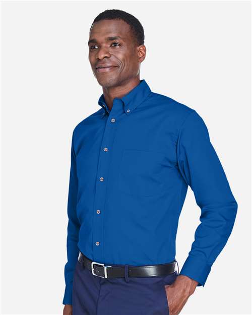 Men's Tall Easy Blend™ Twill Dress Shirt – On Model – Side