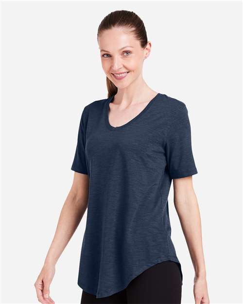 Women's Longline T-Shirt – On Model – Side