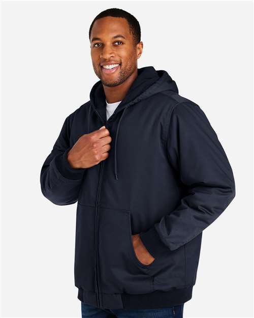 Unisex ClimaBloc® Heavyweight Hooded Full-Zip Jacket – On Model – Side