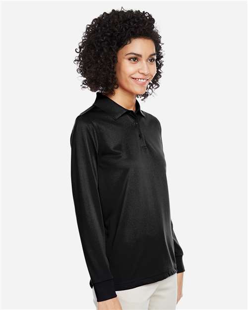 Women's Advantage Snag Protection Plus IL Long Sleeve Polo – On Model – Side