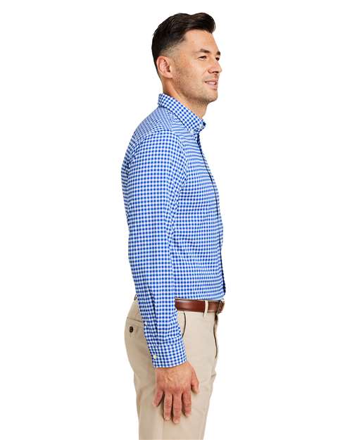Men's On-The-Go Nylon Gingham Shirt – On Model – Side