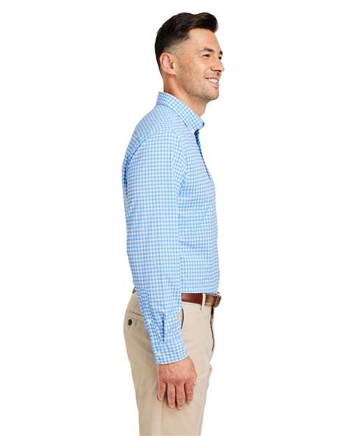 Men's On-The-Go Nylon Gingham Shirt – On Model – Side