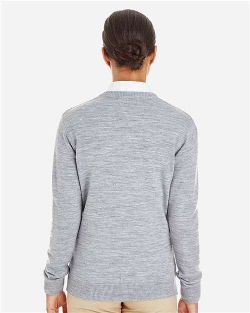 Women's Pilbloc V-Neck Sweater – On Model – Back