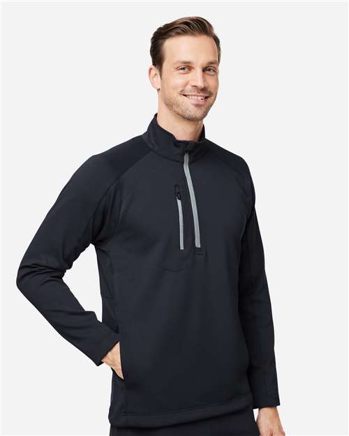 Men's Quarter-Zip Pullover – On Model – Side
