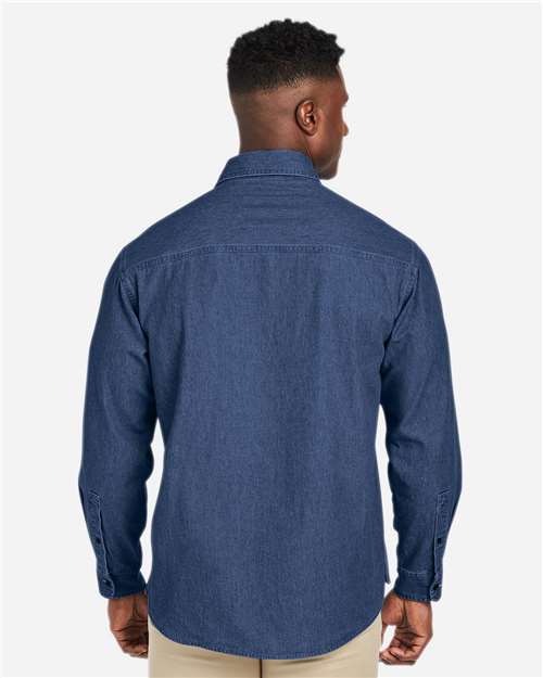 Unisex Denim Shirt Jacket – On Model – Back