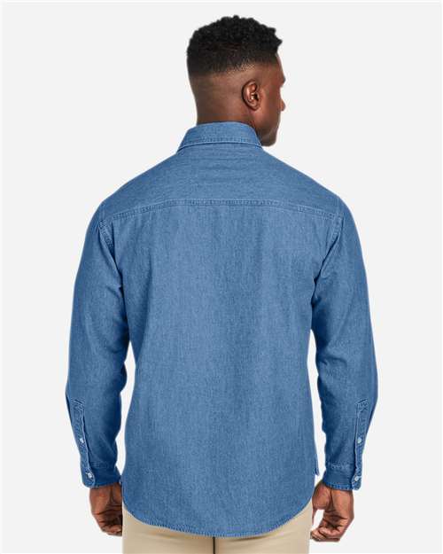 Unisex Denim Shirt Jacket – On Model – Back