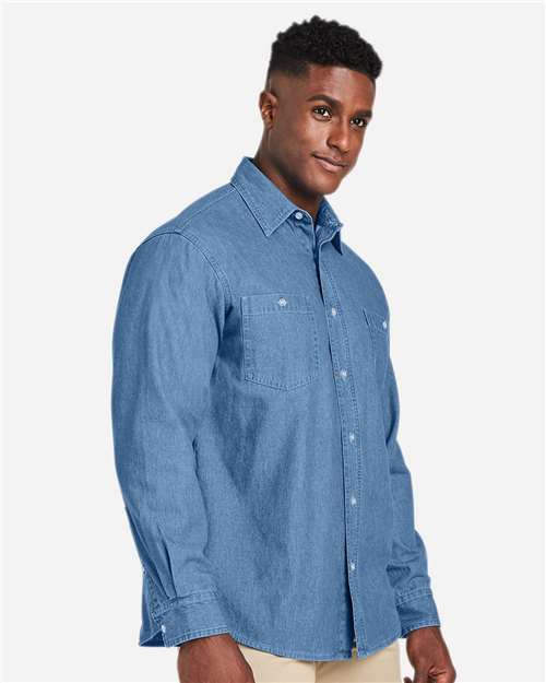 Unisex Denim Shirt Jacket – On Model – Side