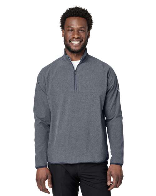 Men's Coastal Woven Quarter-Zip Pullover – On Model
