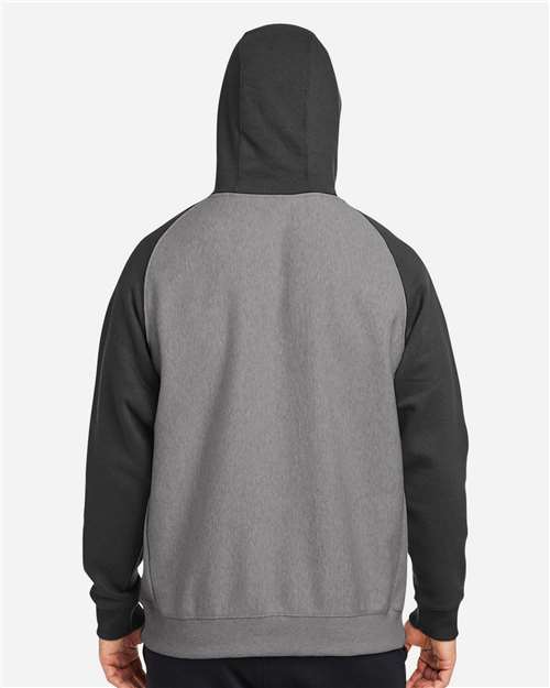 Unisex Zone HydroSport™ Heavyweight Colorblock Hooded Sweatshirt – On Model – Back