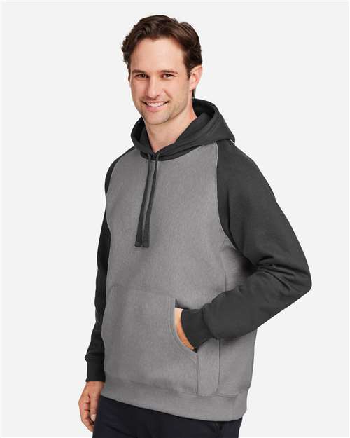 Unisex Zone HydroSport™ Heavyweight Colorblock Hooded Sweatshirt – On Model – Side