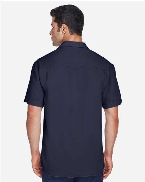 Men's Two-Tone Camp Shirt – On Model – Back