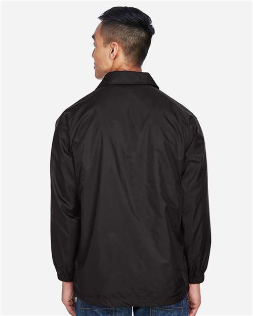 Unisex Nylon Staff Jacket – On Model – Back