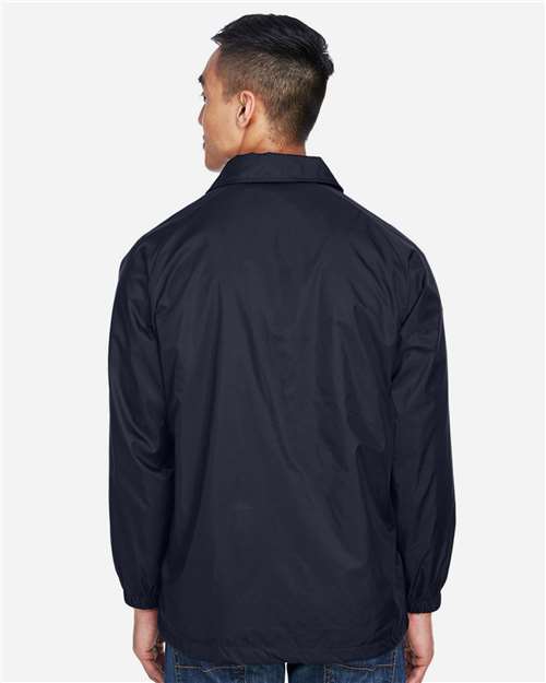 Unisex Nylon Staff Jacket – On Model – Back