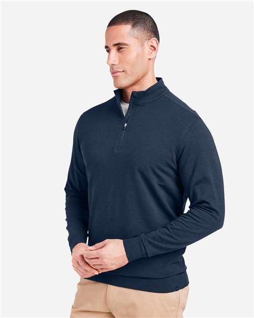 Men's Cloud French Terry Quarter-Zip Pullover – On Model – Side