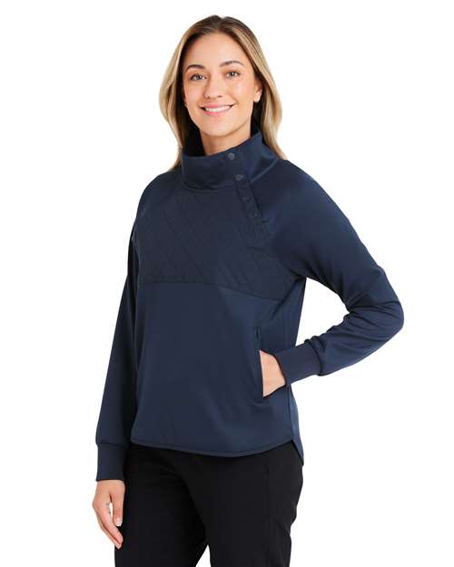 Women's Ellis Snap Neck Pullover – On Model – Side