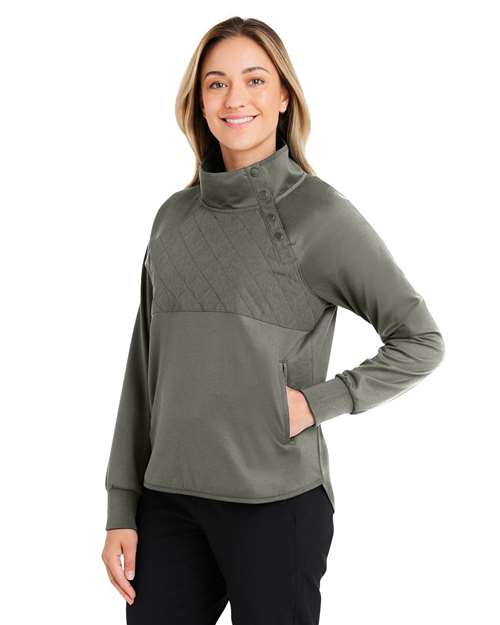 Women's Ellis Snap Neck Pullover – On Model – Side